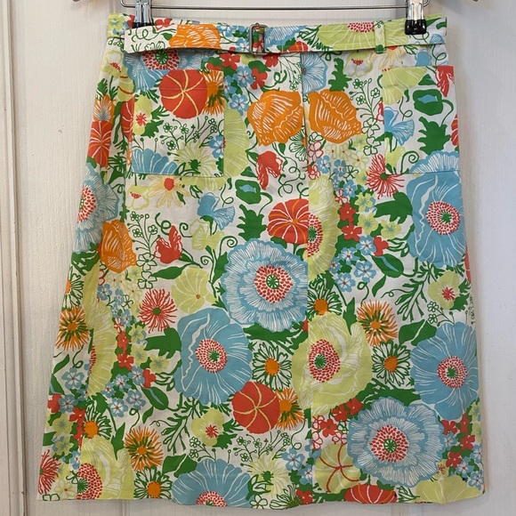 Talbots Spring Time Floral Cotton Skirt - Picture 4 of 6